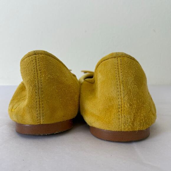 Sam Edelman Felicia Dijon Yellow Suede Ballet Flats Size 6.5 - Picture 8 of 9